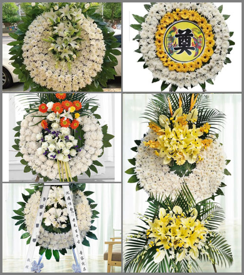 山东济宁梁山县梁山街道夏庄村花圈速递